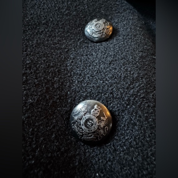 Vintage Escada Wool Cashmere Double Breasted Belted Blazer EU 36 Black Designer - Picture 12 of 12